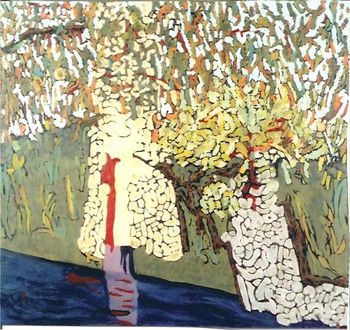 Two Trees, 2001, oil on canvas, 48" x44"
