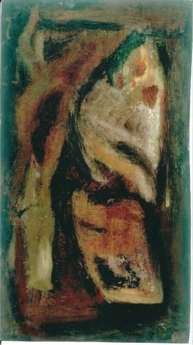 Not Extinct, 1998, oil on canvas, 12" x 21.5"
