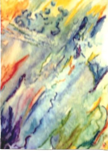 Tidal Wave, 1995, mixed media on paper, 5.5" x 7.25"
