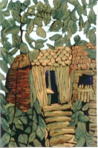 Birdhouses, 2001, Oil on canvas, 16" x 24"
