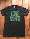 Lock Haven Text T-Shirt (Green/Purple)