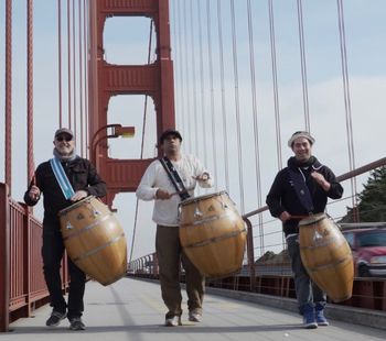 Candombe drums crossing Golden Gate Bridge for the first time!
