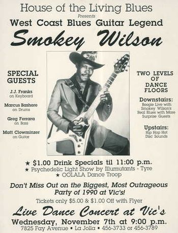 Gigs with the great Smokey Wilson
