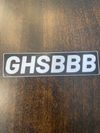 GHSBBB Sticker