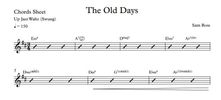 The Old Days Chords Sheet