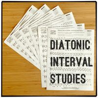 Complete Diatonic Interval Studies, in Standard Music Notation