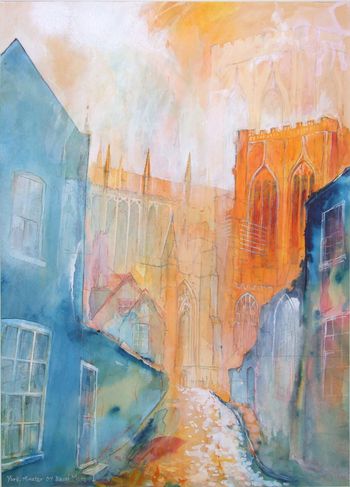 York Minster 2: 27 x 37cm (42 x 52cm framed) Acrylic, ink and watercolour on paper. £325 (£375 framed)
