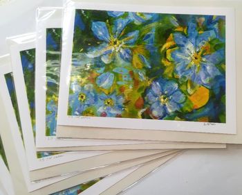 'Forget me Nots' A4 Limited edition  giclee prints, signed and wrapped £40
