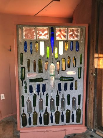 Wine bottle wall
