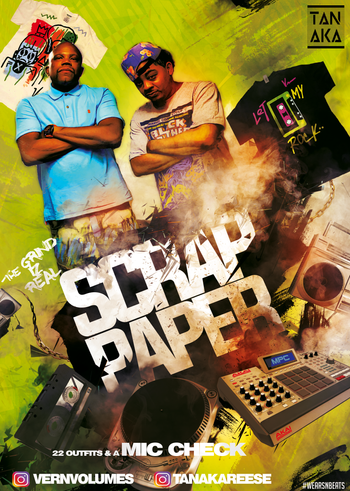Poster art I designed for Vern Volumes clothing company Scrap Paper
