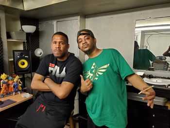Me and the homie Phantasm (Cella Dwellas) in the lab workin'
