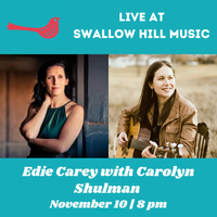 Carolyn Shulman opens for Edie Carey @ Swallow Hill Music