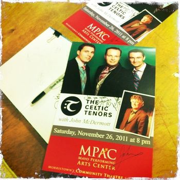 The Celtic Tenors with The John McDermott Trio, Morristown, NJ, November 26/11.
