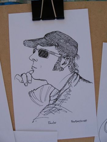 Shelter Valley Folk Festival, August 2007, sketch by Sahra Featherstone
