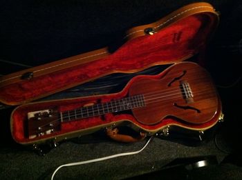 David Newland's koa ukelele, that he was very kind to loan me for the duration of the show.
