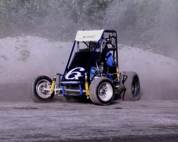 Me racing. This photo was the model for the cover of THE RED RACECAR
