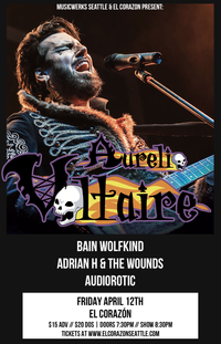 Show w/ Aurelio Voltaire, Bain Wolfkind, and Adrian H & The Wounds