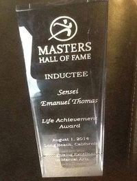 Sensei Thomas inducted into the Martial Arts Museum Hall of Honors