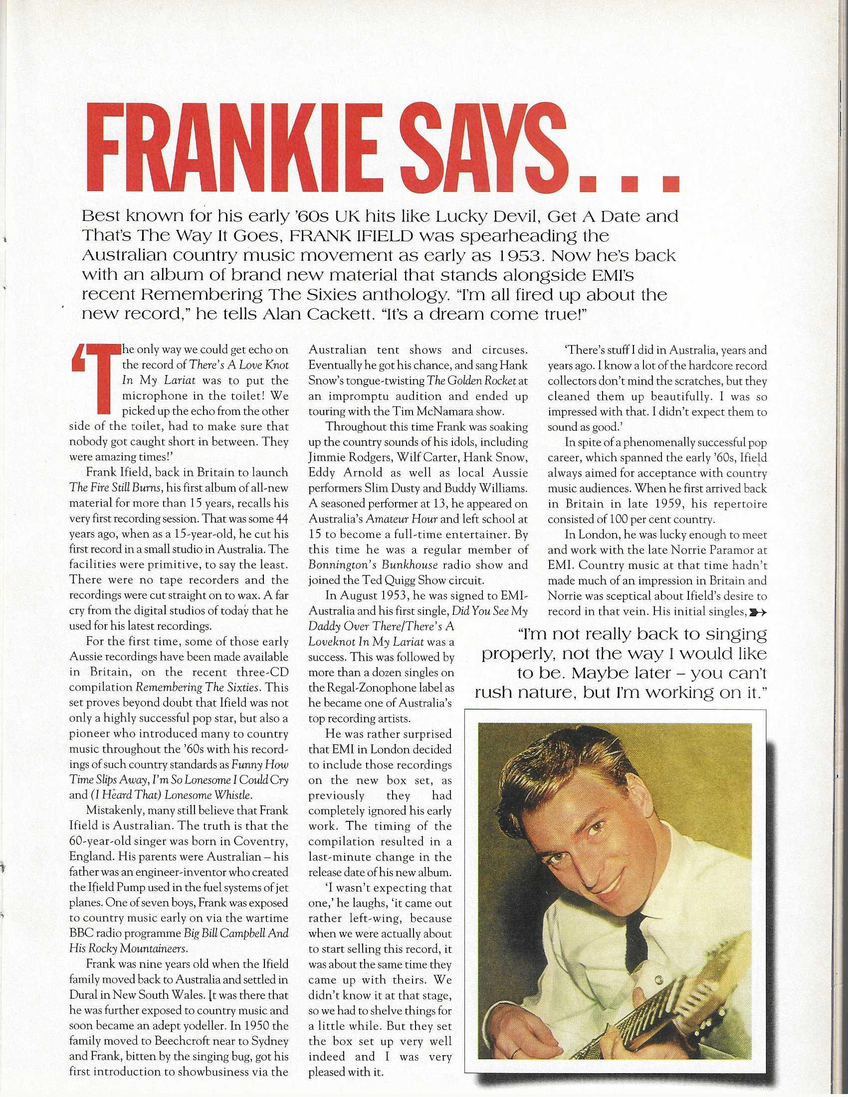 A rather British Frankie!