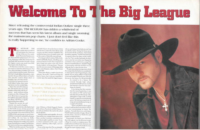 Alan Cackett - Tim McGraw - Welcome To The Big League