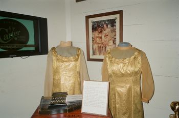 Sara and Maybelle's dresses at Carter Fold museum
