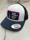 Wht/Nvy Trucker Hat