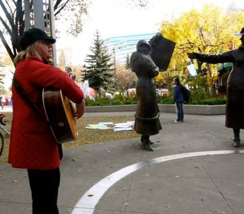 Carolyn Harley singing her song The Ballad of the Famous Five on the anniversary of the Persons Case 2011
