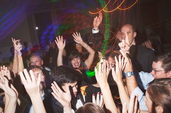 Wedding guests getting their "groove" on! Courtesy of Alison Yin Photography, Oakland
