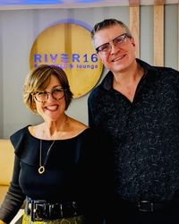 Denise Leslie with Rob Thaller at River 16 Restaurant & Lounge 