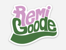 Lilac and Green Die Cut Sticker