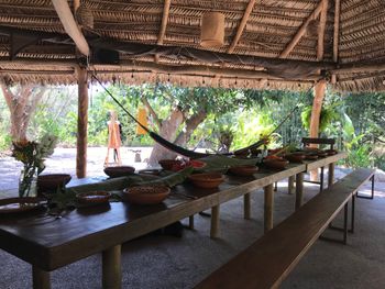 Dining in jungle elegance
