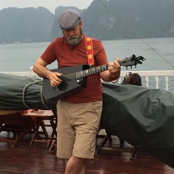 Sharing some songs aboard the Indochine Sails, Halong Bay
