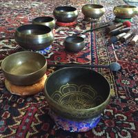 Singing Bowls sound bath at Beads of Contentment