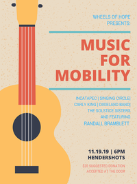 Music for Mobility benefit at Hendershots Coffee