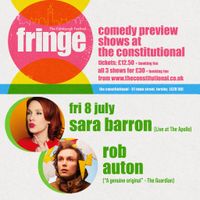 Edinburgh Comedy Previews: SARA BARRON + ROB AUTON