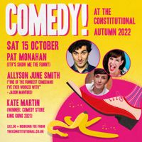 Comedy at The Constitutional - Sat 15 Oct ***SOLD OUT***