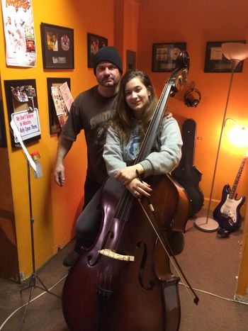 Producer John Campos and his daughter Katira who played bass on "Twisted"
