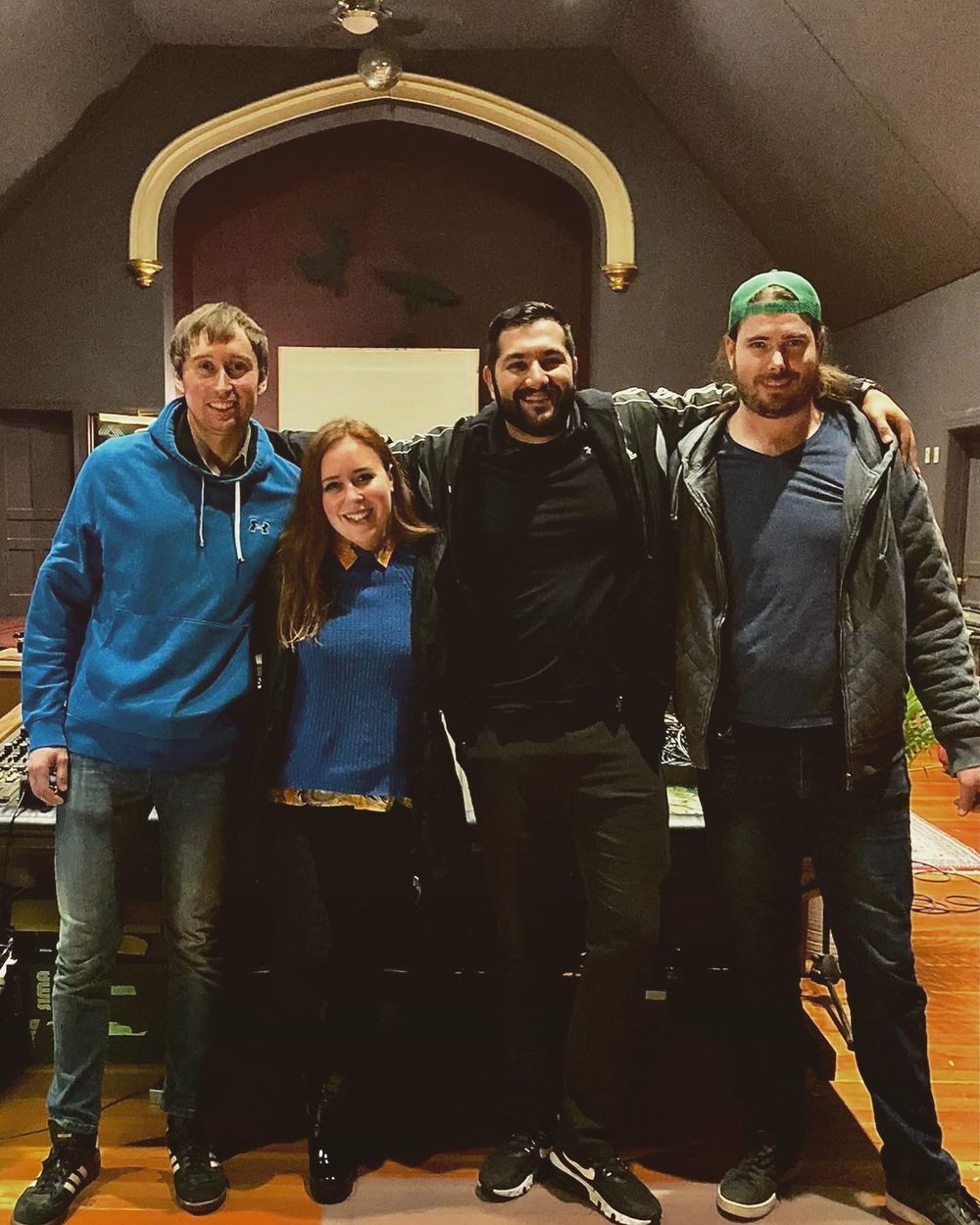Ellis in Transit recording their second EP at Catherine North Studios (October 2021)
