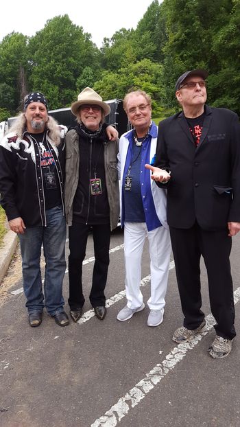 Terry & The Greek, hanging out with Cheap Trick, PNC Arts Center Homdel NJ, Sat June 23rd 2018. Terry sat in with them.
