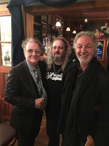 The Falcon, Marlboro NY 5/5/17. Terry, Greek & Rob Agnello who played with Terry back in the early 90's, great bassplayer and a very funny cat. Great to meet such a good guy.
