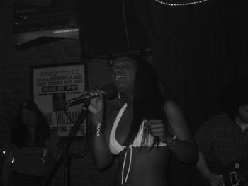 Latoya belting out some soulful vibrations
