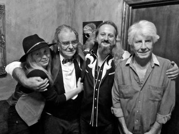 Backstage. Unknown woman, Terry Reid, Greek & Graham Nash!
