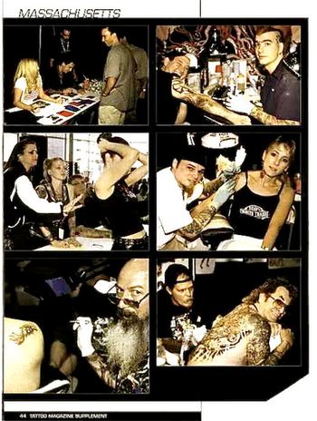 Tattoo Magazine Supplement: Paul tattooing (upper right) @ Massachusetts Tattoo Festival
