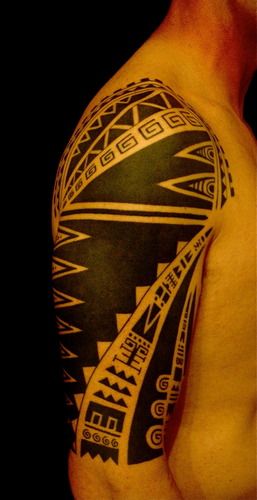 Side view of Samoan-influenced half sleeve.
