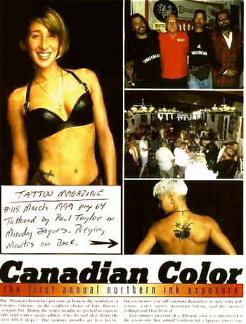 Tattoo Magazine: Paul featured for Mindy Jacques' praying mantis on back (3/99)
