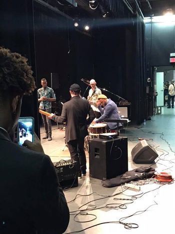 Backstage watching Nate Smith at the 28th Annual NCCU Jazz Festival
