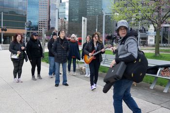 Filming "Glass Shatters" video, Pittsburgh, PA
