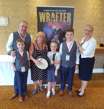 The Wrafters with Nathan Carter's nan, Ann.
