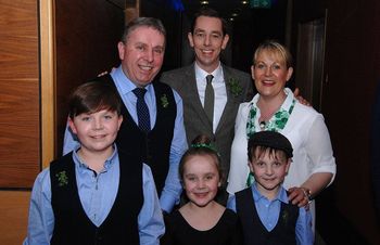 The Wrafters with Ryan Tubridy, host of The Late Late Show, after their St. Patrick's Night appearance in 2017.

