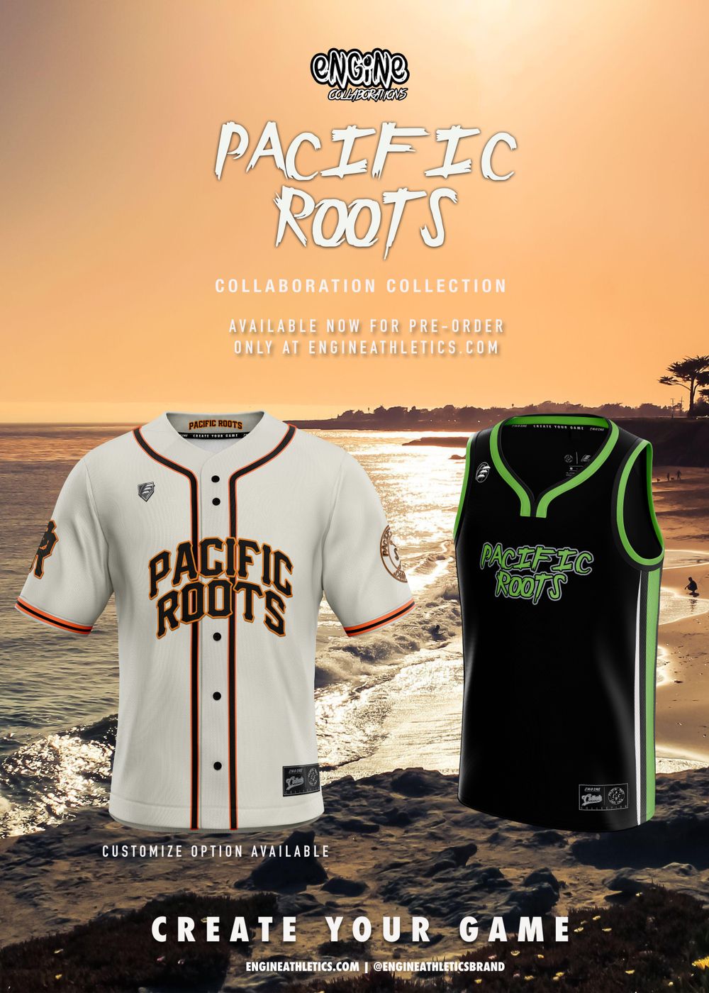 engine athletics, pacific roots, collaboration, jersey, limited edition